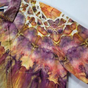 L Tall Linen Blend Shirt, Fall Mandala