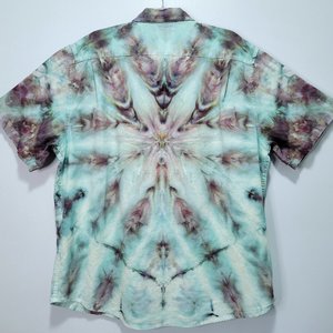XL Men's Linen Blend Shirt, Stormy Farnsburst.