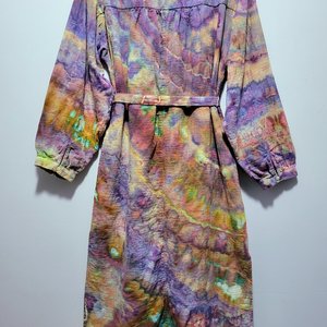 M/L Double Gauze Dress, Strawberry Dragon