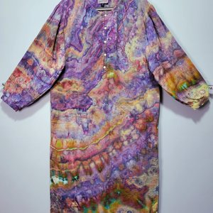 M/L Double Gauze Dress, Strawberry Dragon