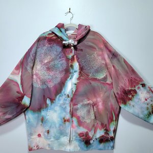 XXL Zip-Up Hoodie, Spicy Mandala Skies