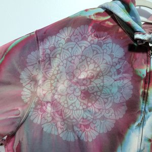 XXL Zip-Up Hoodie, Spicy Mandala Skies