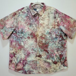 XXL Linen Blend Shirt, Magic Storm Watercolor