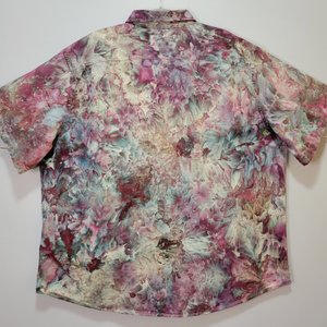 XXL Linen Blend Shirt, Magic Storm Watercolor
