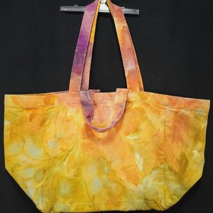 Tote Bag, Gold & Chartreuse