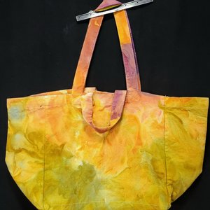 Tote Bag, Gold & Chartreuse