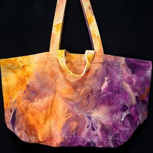 Tote Bag, Eggplant & Terracotta