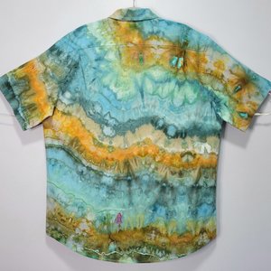 XL Tall Linen Shirt, Turquoise
