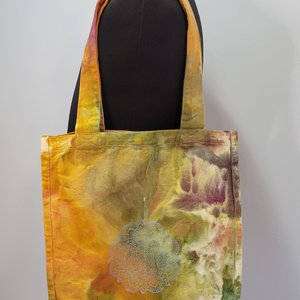 Organic Canvas Tote, Forest Mandala