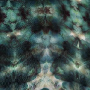 Shawl, Viscose, Dark Teal Shibori