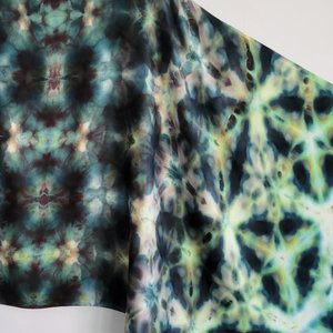 Shawl, Viscose, Dark Teal Shibori
