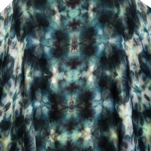 Shawl, Viscose, Dark Teal Shibori