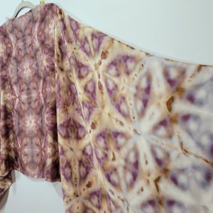 Shawl, Viscose, Dark Mauve Shibori
