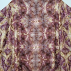 Shawl, Viscose, Dark Mauve Shibori