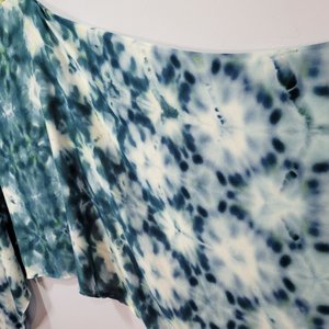 Shawl, Viscose, Teal Ocean Shibori