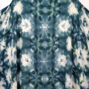 Shawl, Viscose, Teal Ocean Shibori