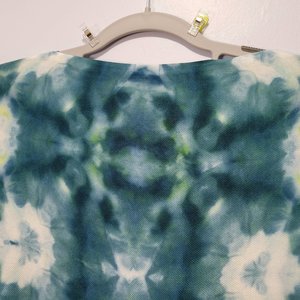 Shawl, Viscose, Teal Ocean Shibori