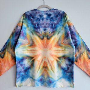 XL Long Sleeve T-shirt, Sapphire Marmalade Farnsburst