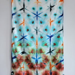 Infinity Scarf, Rayon, Tropical Shibori
