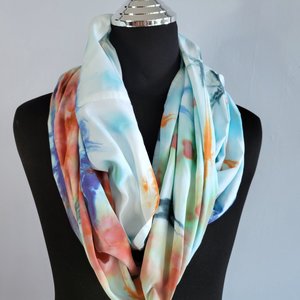Infinity Scarf, Rayon, Tropical Shibori
