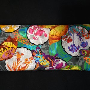 Eye Pillow, Orange & Jade Butterflies