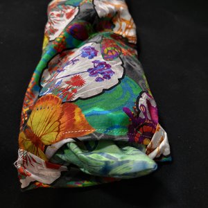 Eye Pillow, Orange & Jade Butterflies