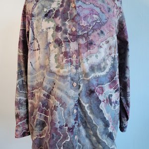 2X Tunic Shirt, Dusty Rose Geode