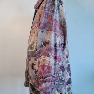 2X Tunic Shirt, Dusty Rose Geode