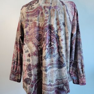2X Tunic Shirt, Dusty Rose Geode
