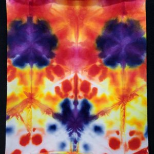 Neck Gaiter, Iris & Fire Shibori