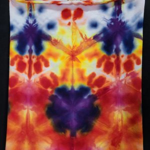 Neck Gaiter, Iris & Fire Shibori
