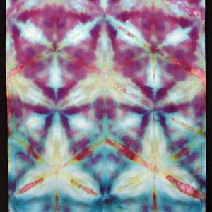 Scarf, Bamboo, Strawberry Skies Shibori