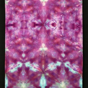 Scarf, Bamboo, Strawberry Skies Shibori