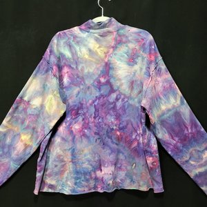 XL/2XL Mock Neck French Terry Pullover, Strawberry Skies