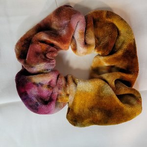 Scrunchie, Red & Gold