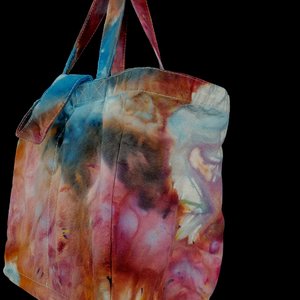Tote, 6 Pocket Grocery, Watercolor #5