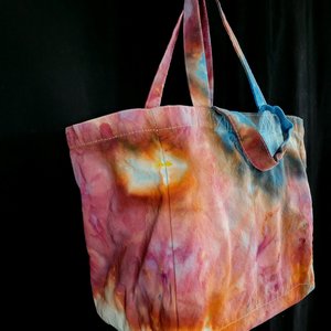 Tote, 6 Pocket Grocery, Watercolor #5