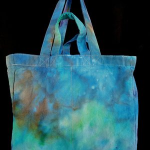 Tote, 6 Pocket Grocery, Watercolor #4