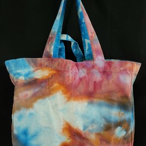 Tote, 6 Pocket Grocery, Watercolor #2