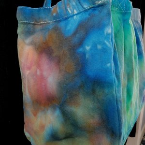 Tote, 6 Pocket Grocery, Watercolor #3