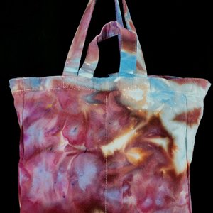 Tote, 6 Pocket Grocery, Watercolor #1
