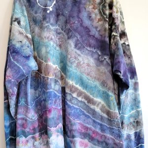 2XL Hoodie T-shirt, Blue Geode