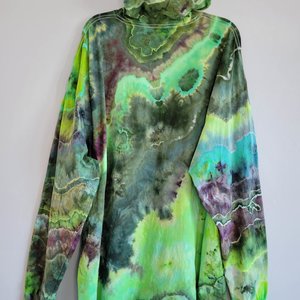 3XL Hoodie T-shirt, Green Geode