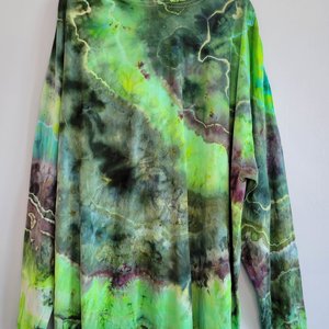 3XL Hoodie T-shirt, Green Geode