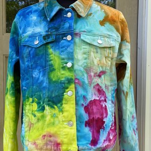 XL Denim Jacket, Wild Watercolor