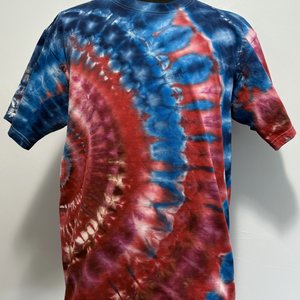 L Crew Neck Short Sleeved T-shirt, Patriotic Wave