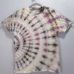 L Short Sleeve T-Shirt, Pale Gray Ripple