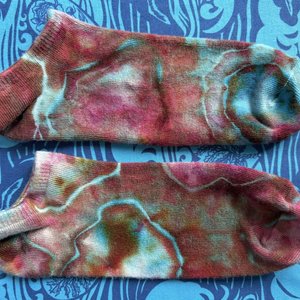 Bamboo Footie Socks, Size 9-11, Stormy Geode