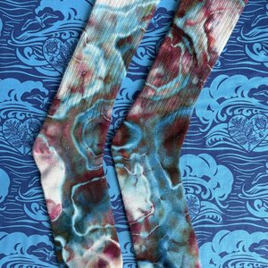 Bamboo Crew Socks, Size 9-11, Stormy Geode