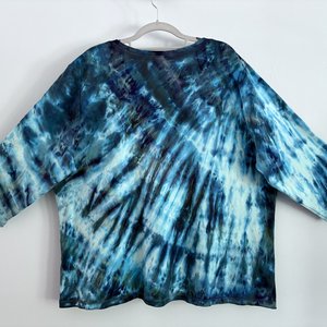 4X 3/4 Sleeve V-Neck T, Light in Deep Water